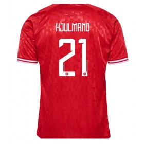 Herren Fußballbekleidung Dänemark Morten Hjulmand #21 Heimtrikot EM 2024 Kurzarm